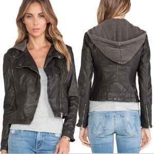 Free people faux leather jacket